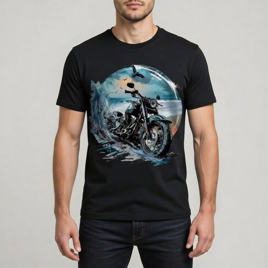 Ride the Waves – Coastal Motorcycle Adventure Tee