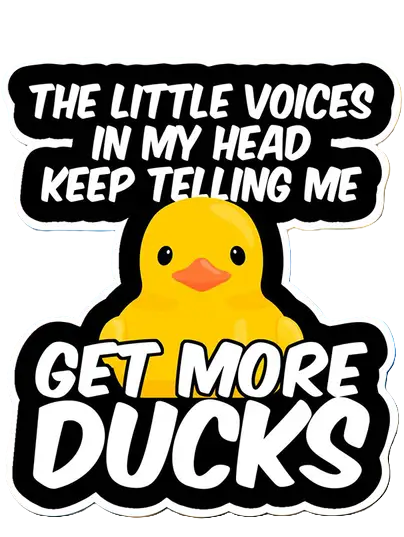 "Get More Ducks - Fun Vinyl Sticker! 🦆✨"
