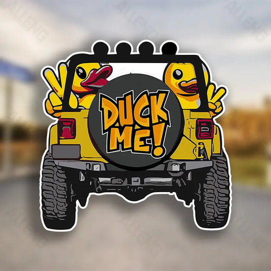 "Duck Me! Vinyl Decal - Quack-tastic Fun for Your Ride! 🦆🚙"