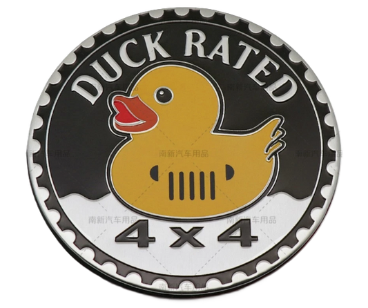 Duck Rated 4x4 Badge – A Shiny Spin on Trail Fun and Jeep Ducking Culture