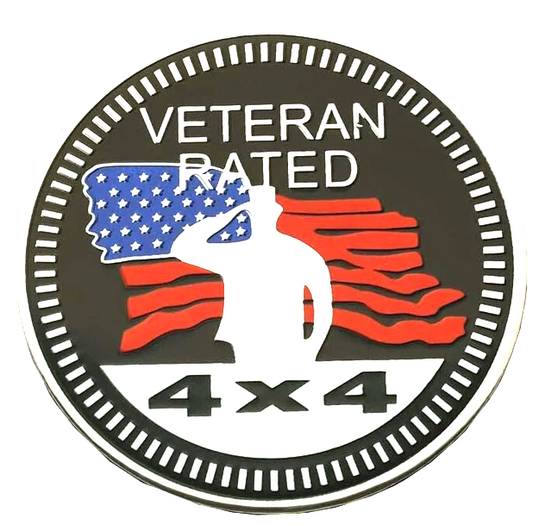 Veteran Rated 4x4 Badge – A Proud Tribute to Service and Strength