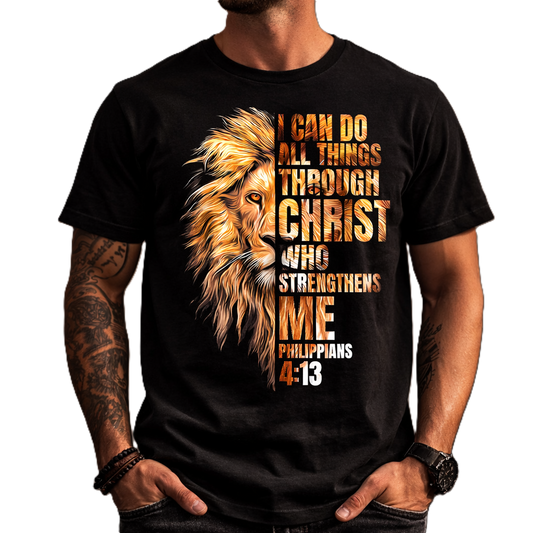 I Can Do All Things – Lion of Strength Faith Tee