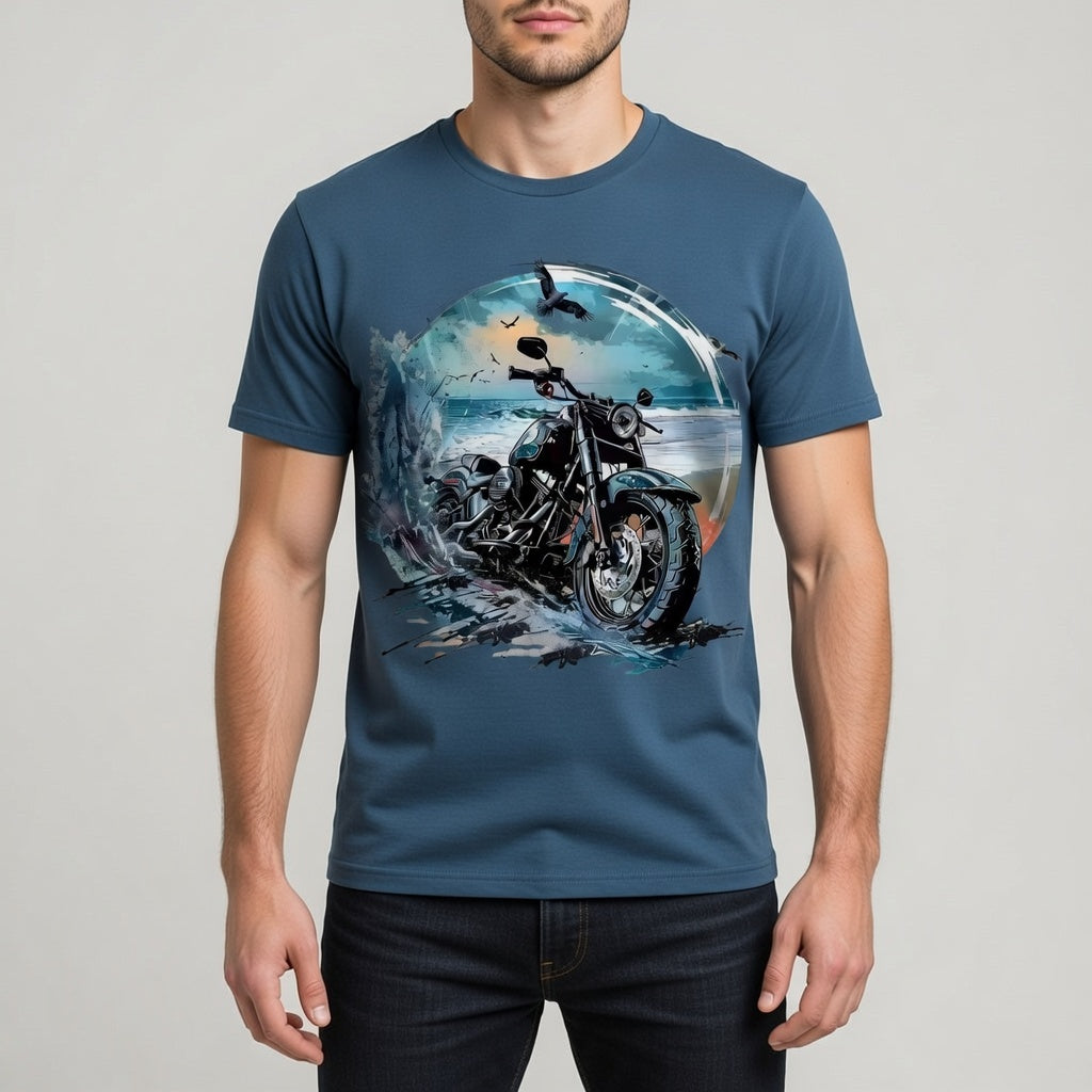 Ride the Waves – Coastal Motorcycle Adventure Tee