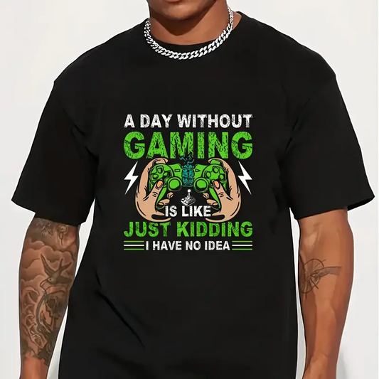 A Day Without Gaming – Funny Gamer Controller Tee