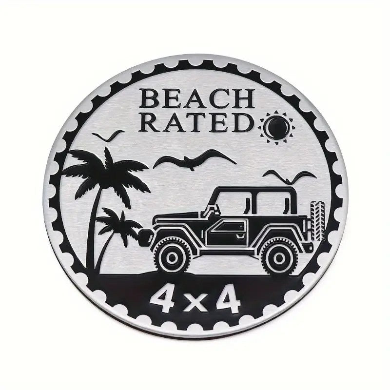 Beach Rated 4x4 Badge – Built for Sun, Sand, and Off‑Road Fun