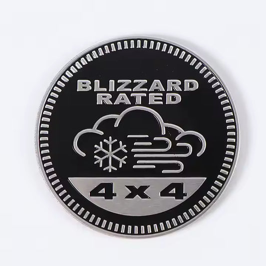 Blizzard Rated 4x4 Badge – Built for Snow, Ice, and Extreme Winter Conditions