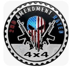 2nd Amendment Rated 4x4 Badge – A Bold Statement of Strength and Patriotism