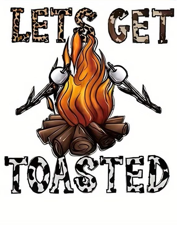 Let’s Get Toasted – Campfire & Marshmallow Graphic Tee