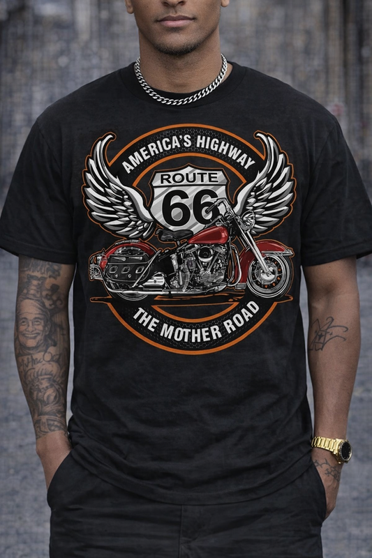 Route 66 – The Mother Road Motorcycle Tee