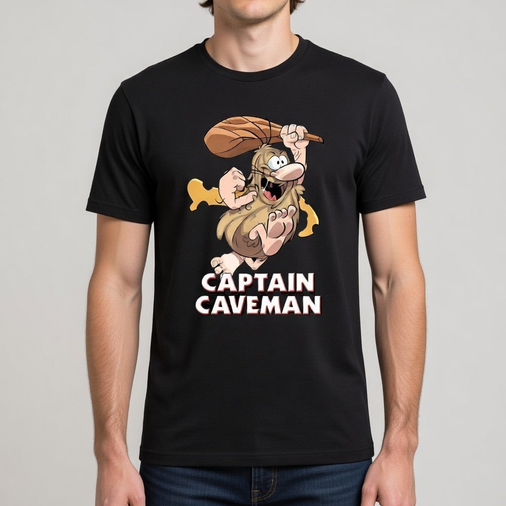 Captain Caveman – Retro Cartoon Throwback Tee