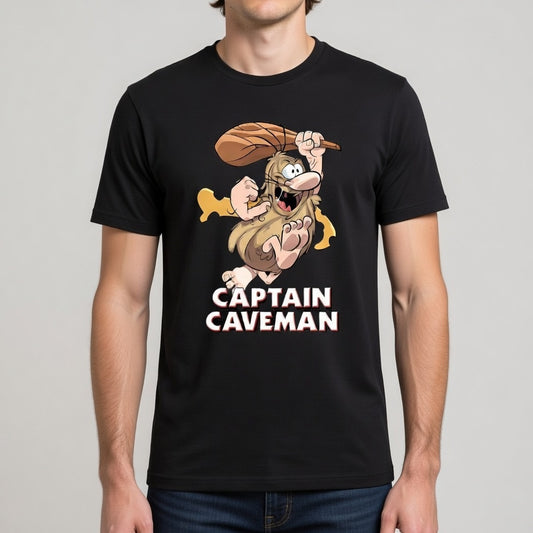 Captain Caveman – Retro Cartoon Throwback Tee