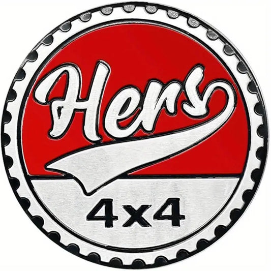 Stylish "Hers 4x4" Emblem Badge - Add Flair to Your Ride!