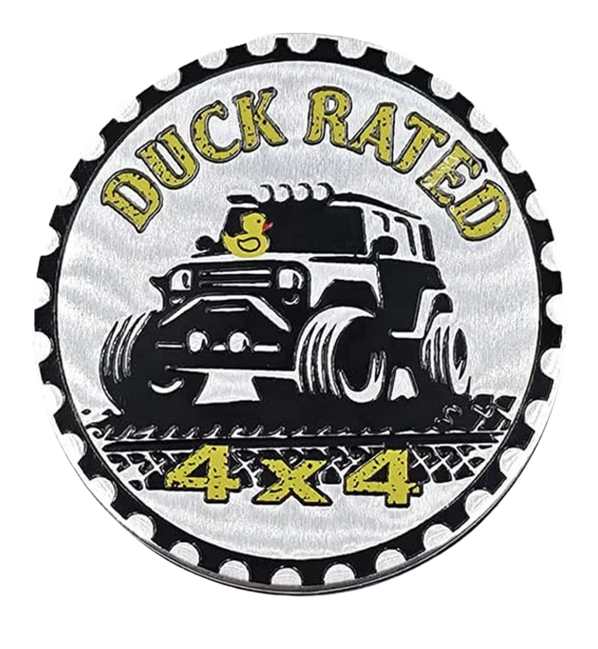 Duck Rated 4x4 Badge – A Fun Nod to the Jeep Ducking Tradition